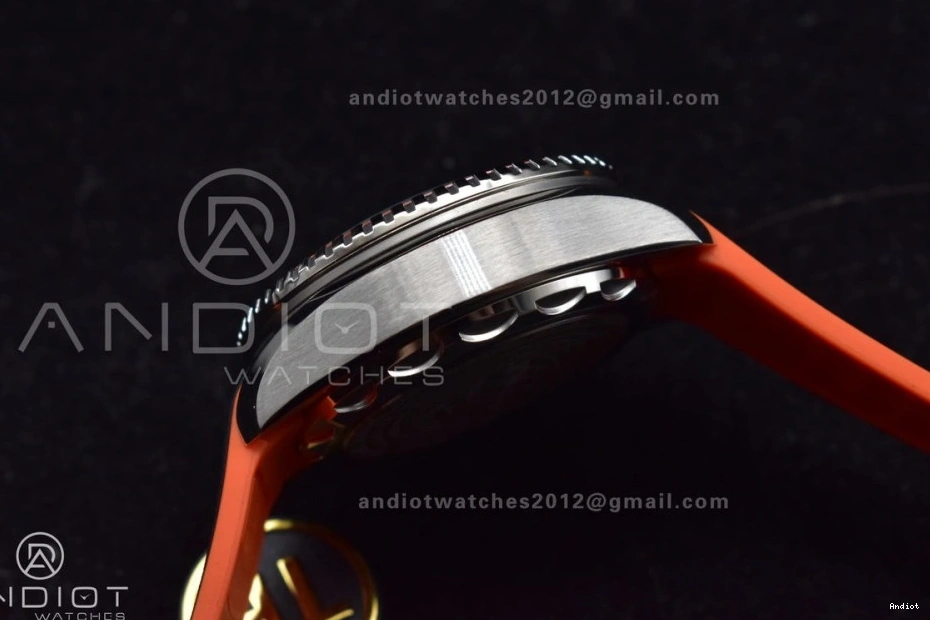 Dial TF Deep Gray Ceramic Rubber SS A2824 on Best Strap Orange 6000M Black Ultra Bezel Seamaster Edition 1:1 0512